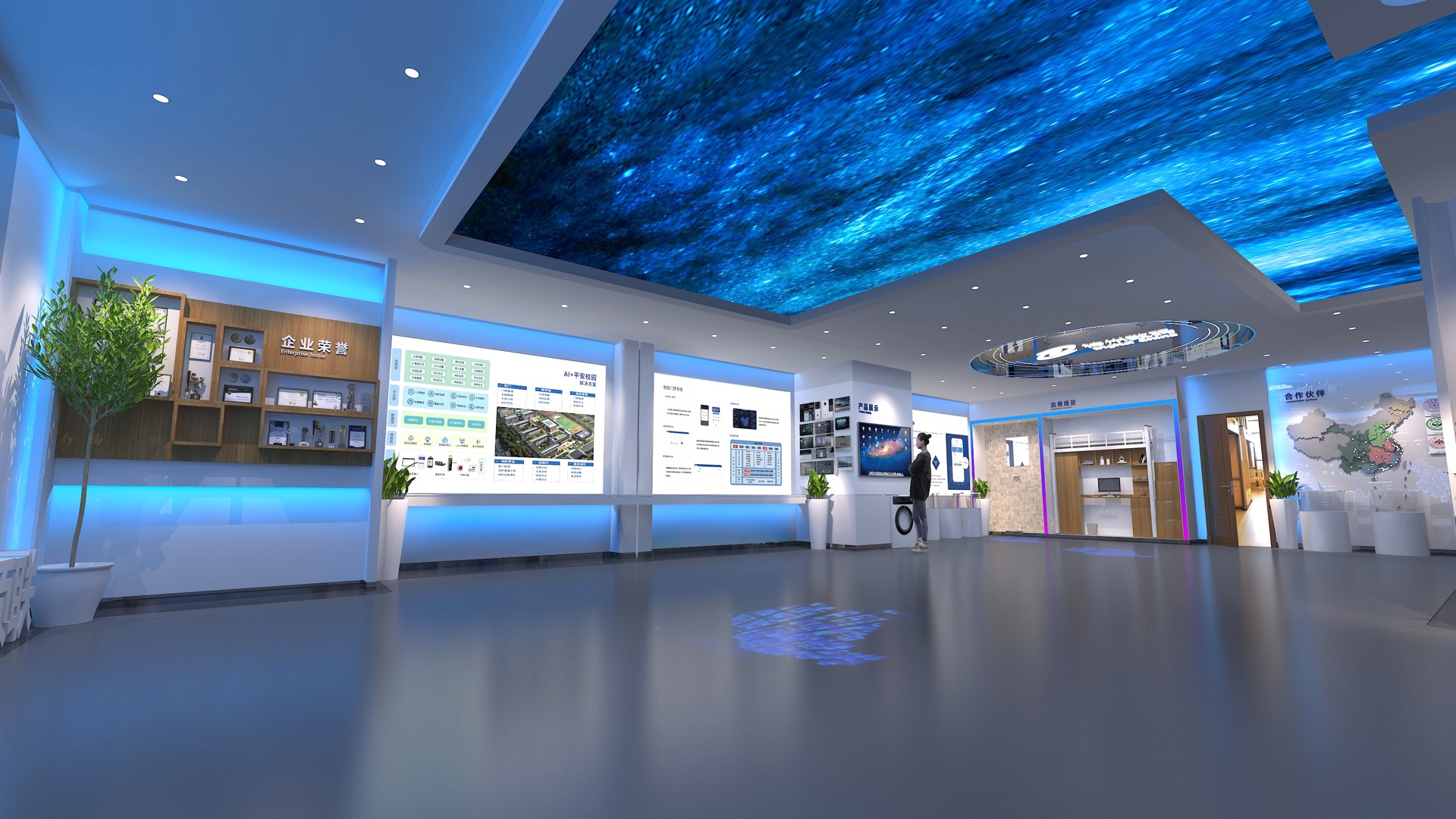 山东华卓精心打造：步入未来的科技感展厅设计